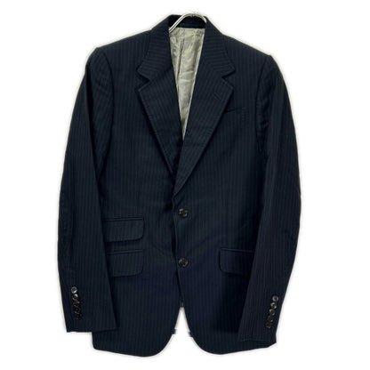 Vintage Gucci Double Breasted Suit Cotton Japan | GUCCI Gucci 406130 Z414A Black Pinstripe Bee Inner Double Pocket Suit Setup Suit Setup 44R Black Men's [Used]