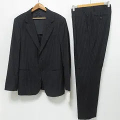 #anc ARMANICOLLEZIONI Single Suit 50 Navy Blue S2B Unlined Striped Made in Italy Men's