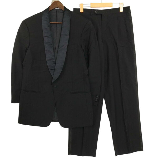 80's Made in Italy GIORGIO ARMANI Giorgio Armani Tuxedo Setup Black (Men's 46 R) Used Old Clothes A3875