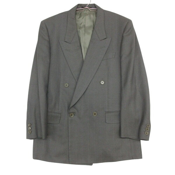 Yves Double Breasted Suit Japan | YVES SAINT LAURENT Yves Saint Laurent Suit 90's Vintage Setup Striped Pattern Double Breasted 2 Tuck Pants A5 Men's [Used]