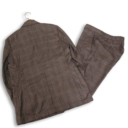 417 EDIFICE Spring/Summer★ Plaid Double Jacket & Easy Pants Setup Suit Sz.M Men's