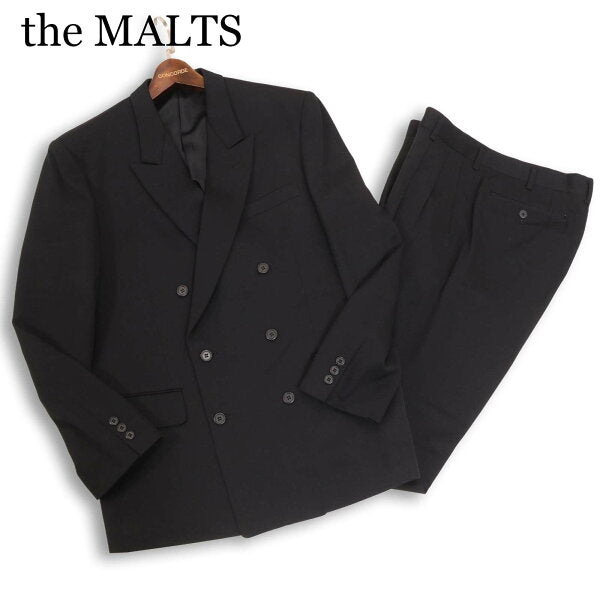 Vintage Hanabishi Double Breasted Suit Japan | HANABISHI the MALT'S All year round Unlined Double setup suit Sz.L~XL Men's Black Formal
