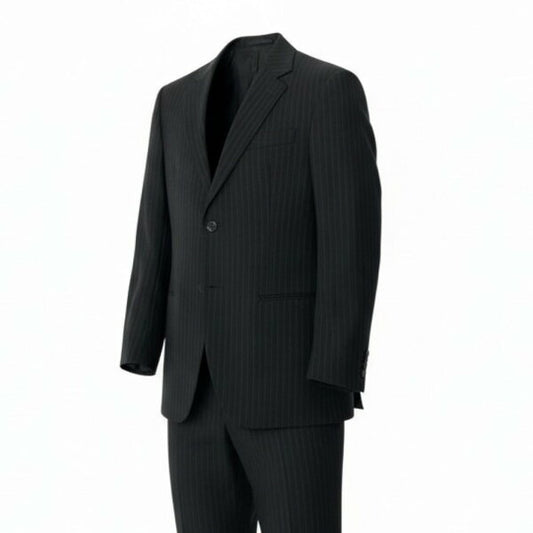ARMANI COLLEZIONI Setup Suit Single Suit Unlined 2B Striped Pattern Men's Men's Clothing Business Formal Made in Italy 50 Black 100% Wool u02t Used