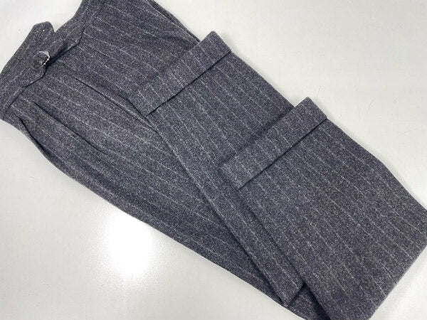 Vintage Very Double Breasted Suit Japan | Very good condition [LECTEUR] Savile Clifford fabric double 6 button suit (men's) 46 equivalent Gray striped pattern ★35MSB0052★ [Used]