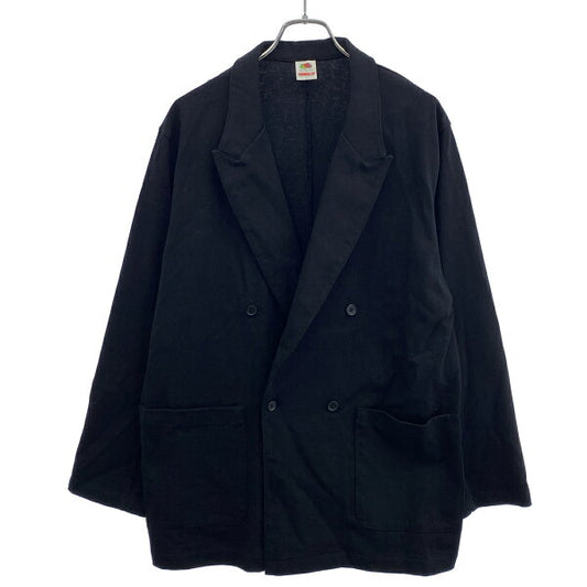 Vintage Fruit Mens Double Breasted Suit Cotton Japan | FRUIT OF THE LOOM Keiji Kaneko ATHLETIC FORMAL DOUBLE SUIT Jacket & Pants Setup Black L IT2OD0O89I0W