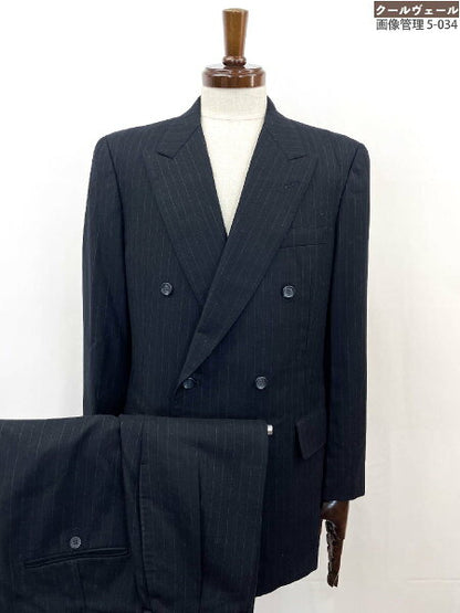 Vintage Super Double Breasted Suit Japan | Super beautiful item [Brooks Brothers] Double 6 button striped suit autumn/winter fabric (men's) size A6 navy 33MSB0615 [Used]