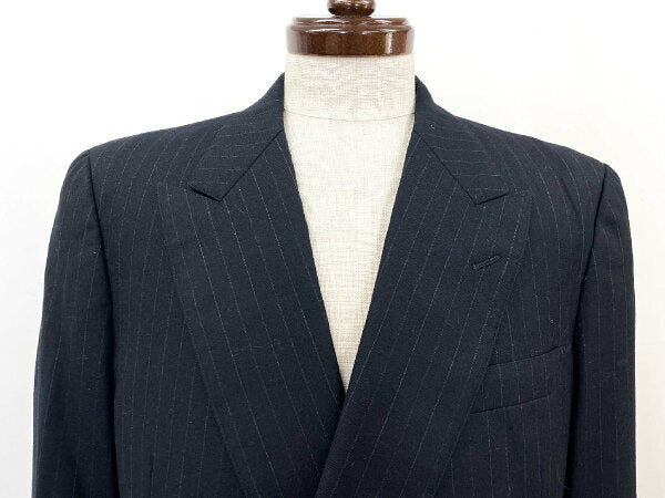 Vintage Super Double Breasted Suit Japan | Super beautiful item [Brooks Brothers] Double 6 button striped suit autumn/winter fabric (men's) size A6 navy 33MSB0615 [Used]