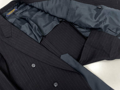 Vintage Super Double Breasted Suit Japan | Super beautiful item [Brooks Brothers] Double 6 button striped suit autumn/winter fabric (men's) size A6 navy 33MSB0615 [Used]