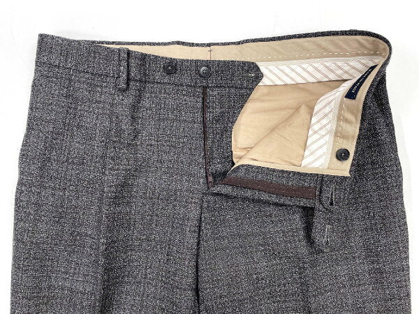 Vintage Lardini Double Breasted Suit Wool Japan | Very good condition [LARDINI] JN872AQ Double 6 button plaid style suit 100% wool (men's) 48/7REG Gray x Brown ◎35MSB1170◎ [Used]