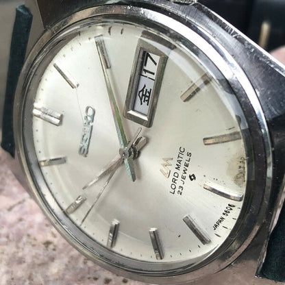Japanese Vintage Watch | 【中古品】【OH済み】SEIKO/セイコー LORDMATIC ロードマチック 通称LM 25石 Cal.5606A キャリバー 機械式 自動巻き腕時計 精工舎諏訪工場 1969年 9月製造品 動作確認済み クリーニング アンティークウォッチ 中三針 イタリアンレザーベルト付き メンズウォッチ