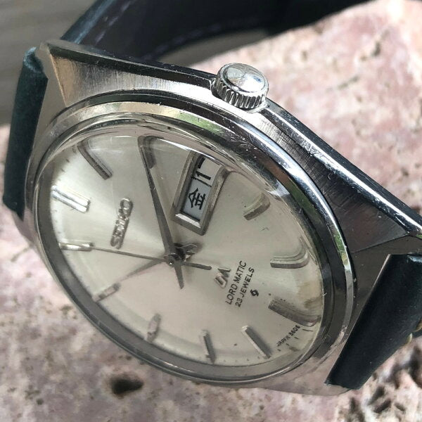 Japanese Vintage Watch | 【中古品】【OH済み】SEIKO/セイコー LORDMATIC ロードマチック 通称LM 25石 Cal.5606A キャリバー 機械式 自動巻き腕時計 精工舎諏訪工場 1969年 9月製造品 動作確認済み クリーニング アンティークウォッチ 中三針 イタリアンレザーベルト付き メンズウォッチ