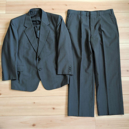 Loose size for petite men's set-up suit 2-button gray 90s