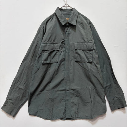 [Redskins] Long sleeve shirt military casual sage green M
