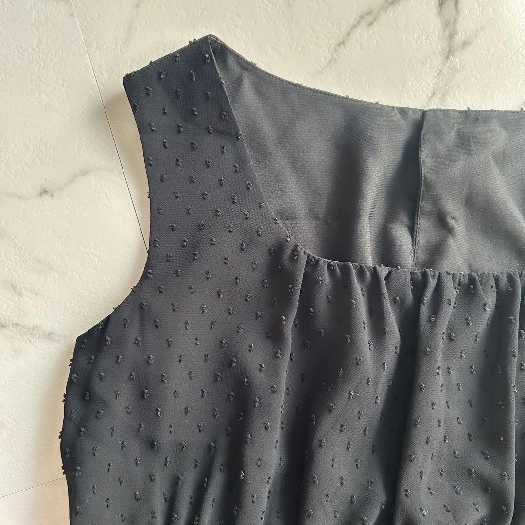 Veil dance [L] Black ♡ Dot pattern ♡ Sleeveless dress ♡ Sleeveless dress