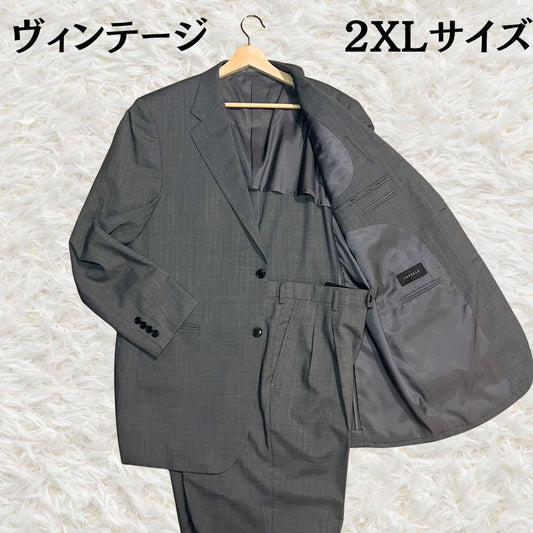 [Extremely Good Condition] Vintage TOPVALU Suit Setup 2XL Gray