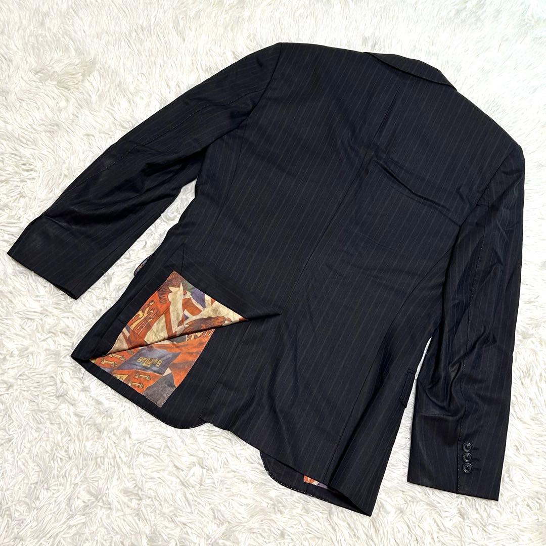 Paul Smith London Suit L Black Zegna Union Jack All Over Pattern