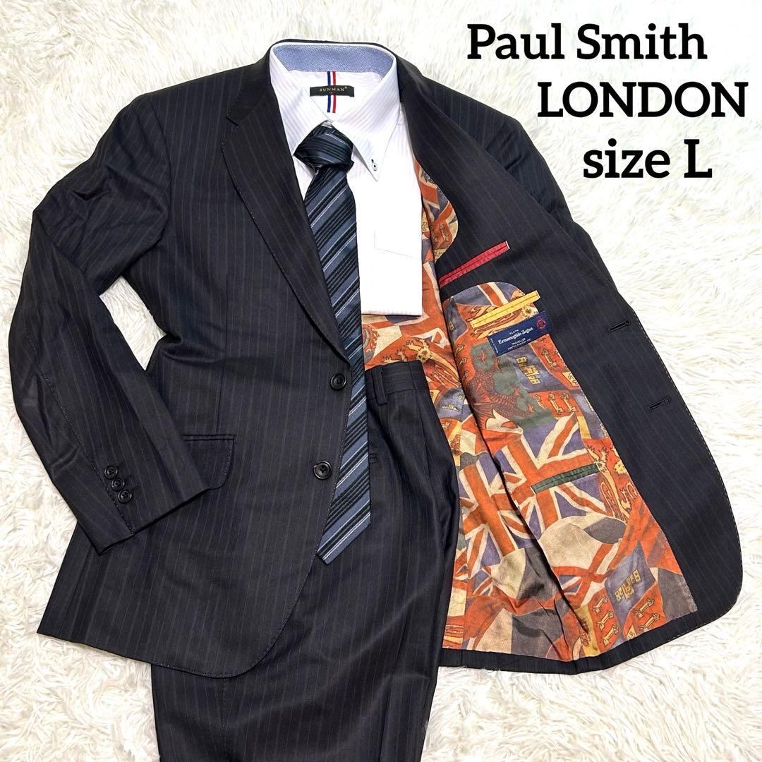 Paul Smith London Suit L Black Zegna Union Jack All Over Pattern