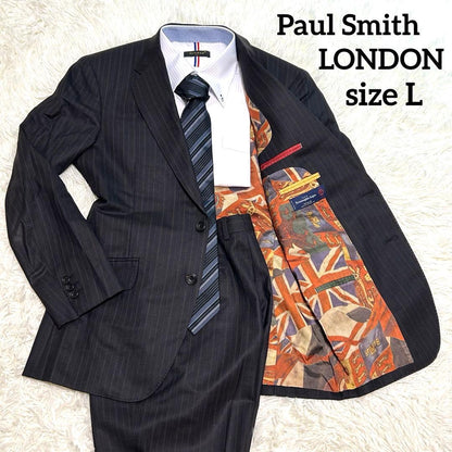 Paul Smith London Suit L Black Zegna Union Jack All Over Pattern