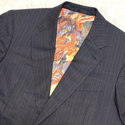 Paul Smith London Suit L Black Zegna Union Jack All Over Pattern
