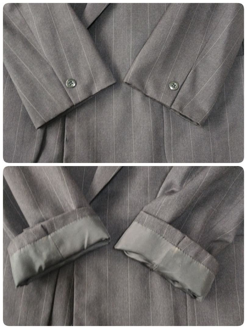 [Good product] Casual suit, double-breasted, fully lined, two-tuck M