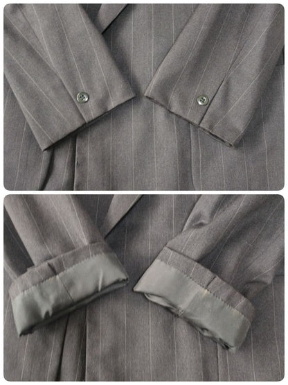 [Good product] Casual suit, double-breasted, fully lined, two-tuck M