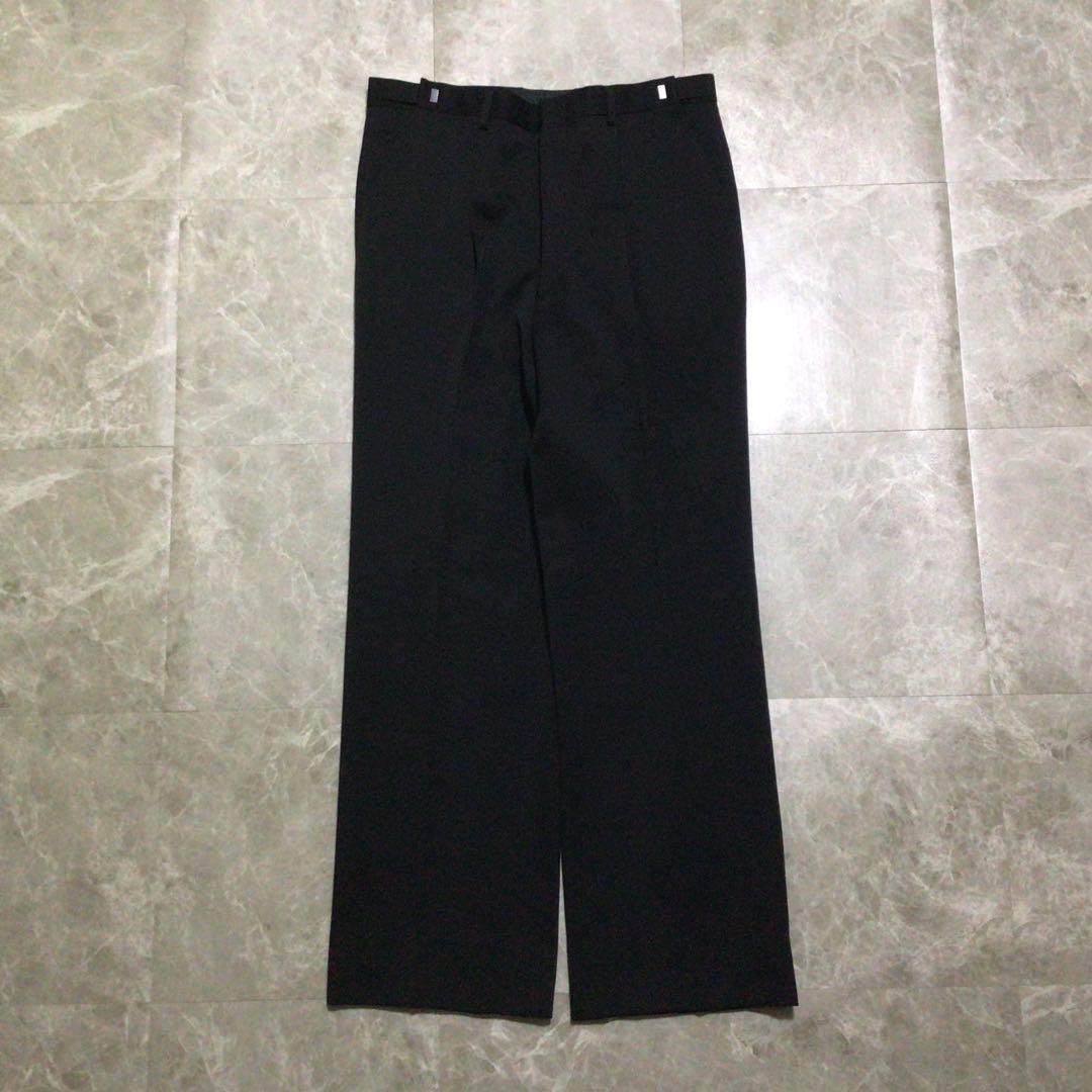 Vintage suit set up black double breasted wool 3B mode