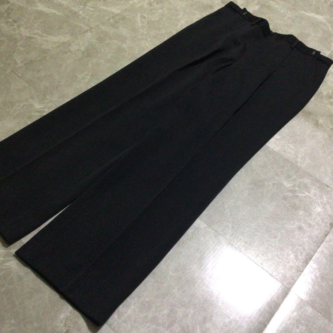 Vintage suit set up black double breasted wool 3B mode