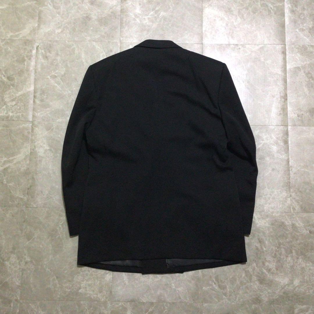 Vintage suit set up black double breasted wool 3B mode
