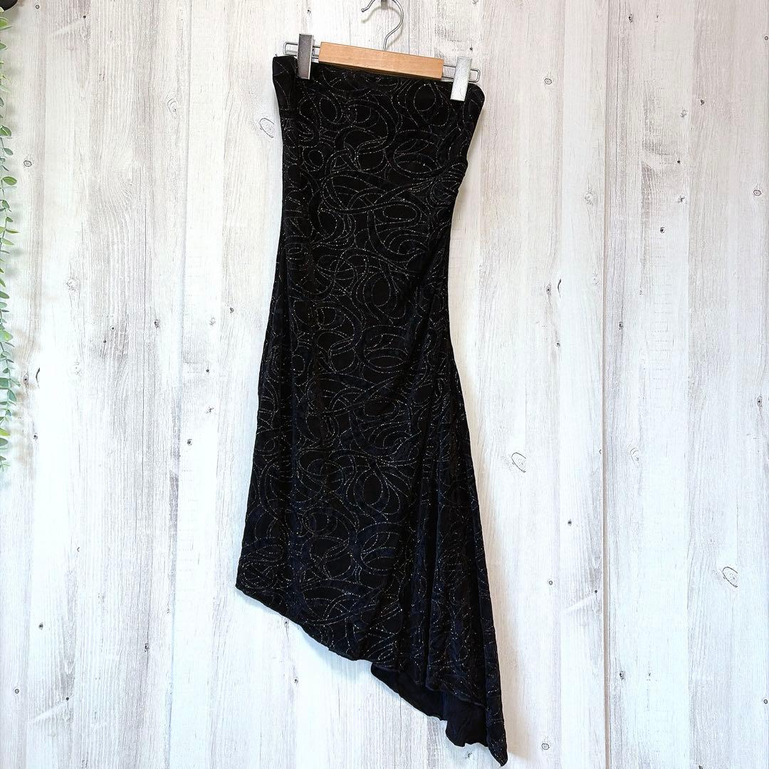 [Rare] I.N. SAN FRANCISCO Asymmetric Dress Black S
