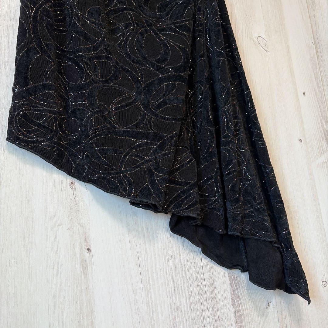 [Rare] I.N. SAN FRANCISCO Asymmetric Dress Black S