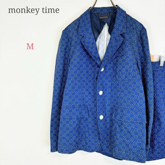 ◆Monkey Time [M] United Arrows Setup Short Pants Allover Pattern