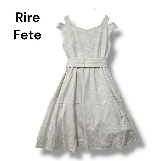 Lil Fete Dress One Piece Cabaret F Beige Full Floral Pattern Belt Included