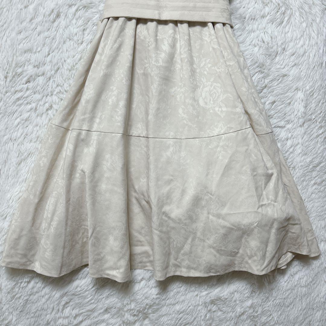 Lil Fete Dress One Piece Cabaret F Beige Full Floral Pattern Belt Included