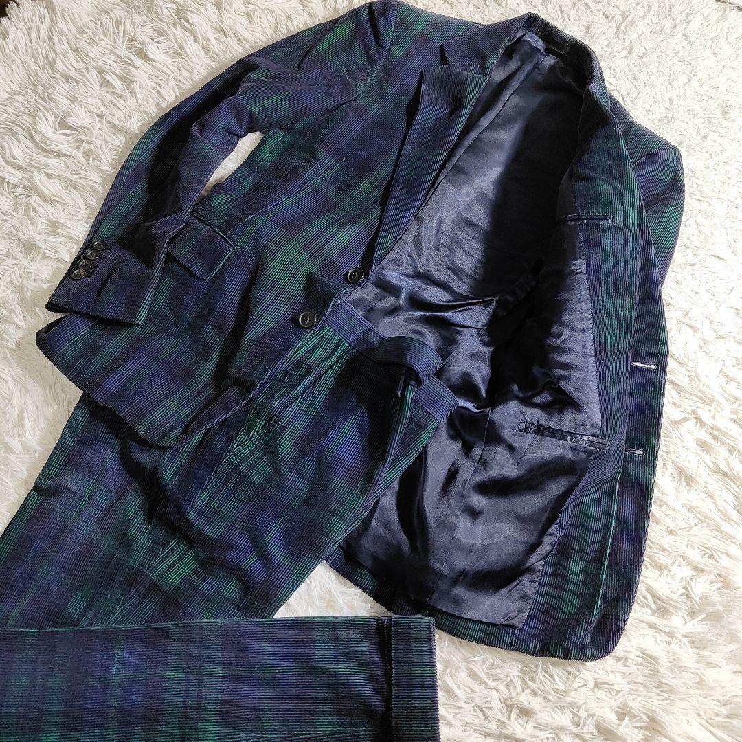 Extremely Beautiful Tomorrowland Zegna Suit 42 Cashmere Blend Black Watch [ー]