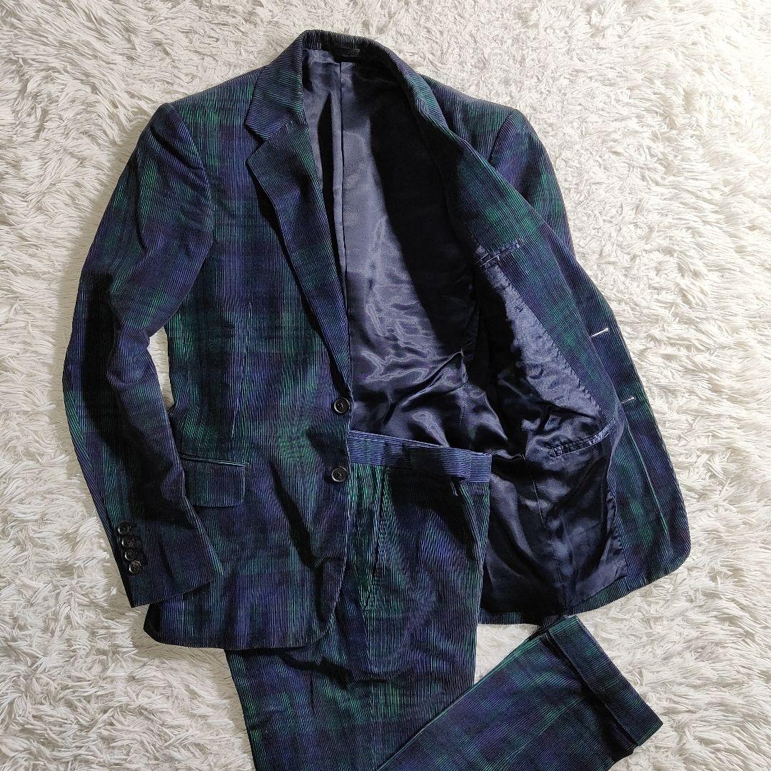 Extremely Beautiful Tomorrowland Zegna Suit 42 Cashmere Blend Black Watch [ー]