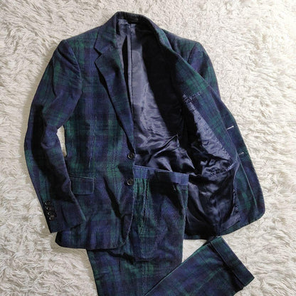 Extremely Beautiful Tomorrowland Zegna Suit 42 Cashmere Blend Black Watch [ー]
