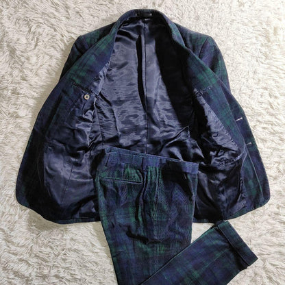 Extremely Beautiful Tomorrowland Zegna Suit 42 Cashmere Blend Black Watch [ー]