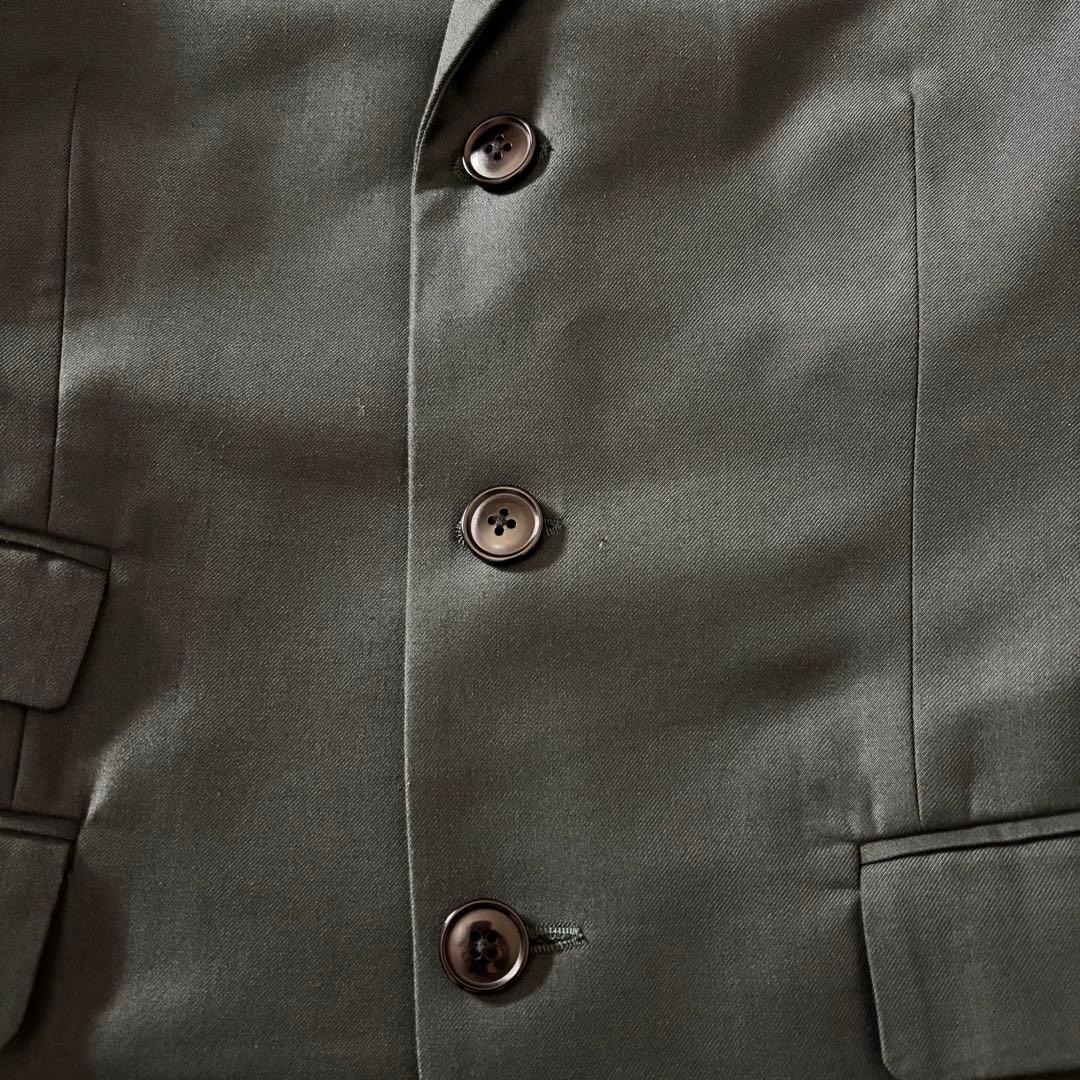 Rare Color Casual Suit Setup Moss Green Real Facing Retro Old Clothes