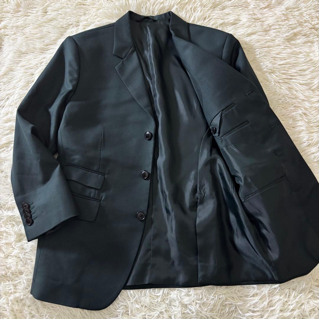 Rare Color Casual Suit Setup Moss Green Real Facing Retro Old Clothes
