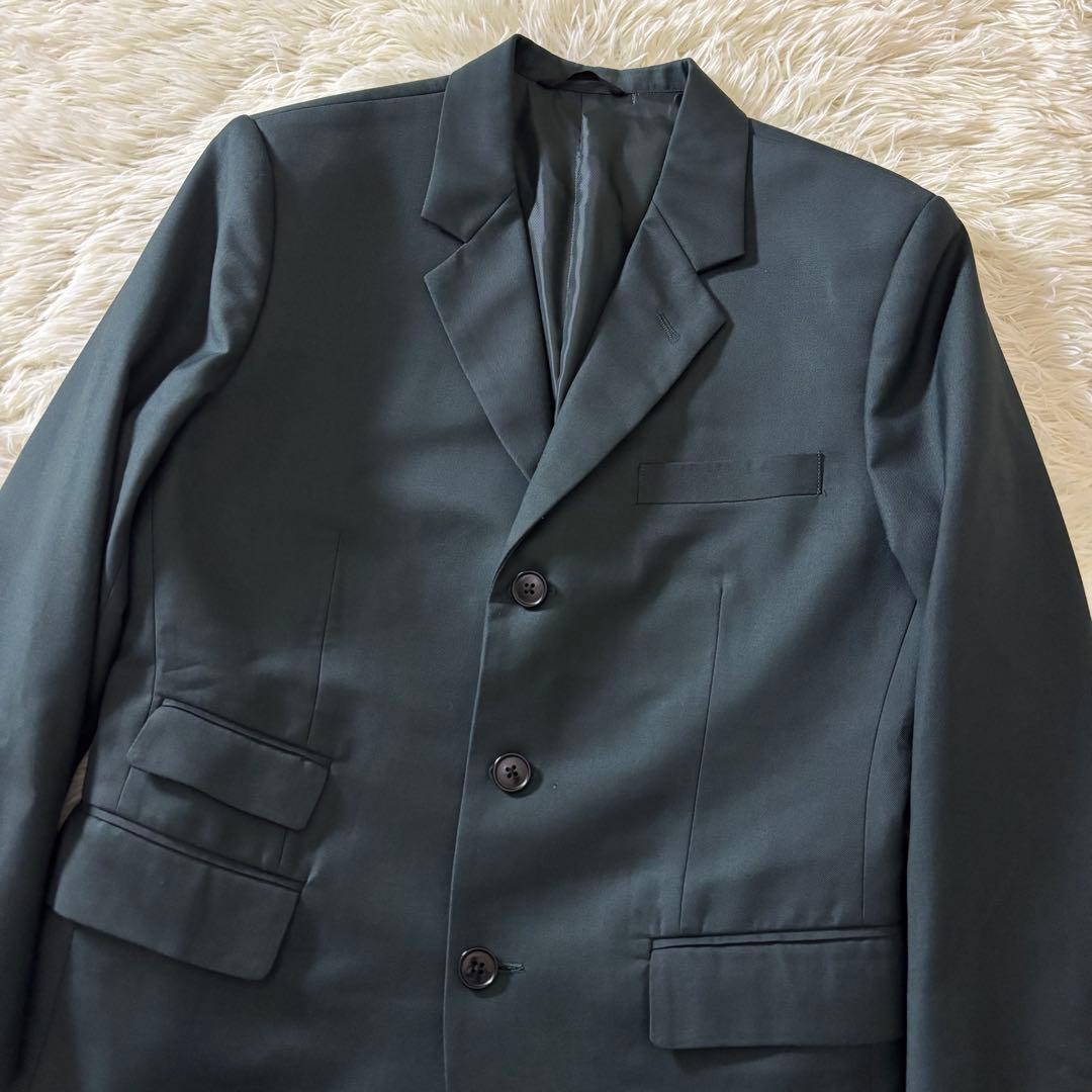 Rare Color Casual Suit Setup Moss Green Real Facing Retro Old Clothes