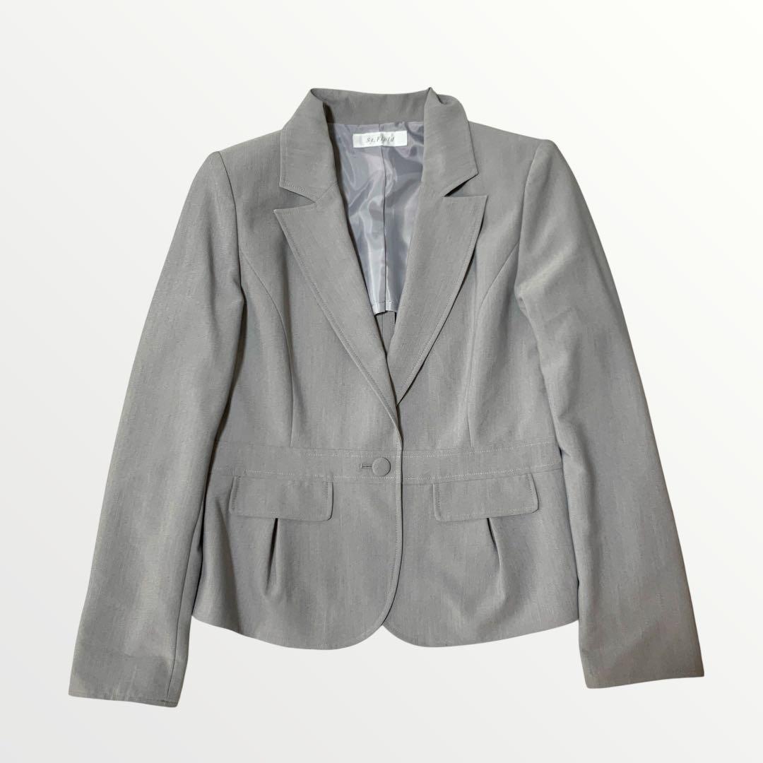 Saintfield Unlined Skirt Suit Set Formal [S] Gray Job Hunting