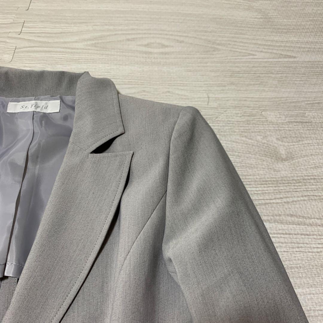 Saintfield Unlined Skirt Suit Set Formal [S] Gray Job Hunting