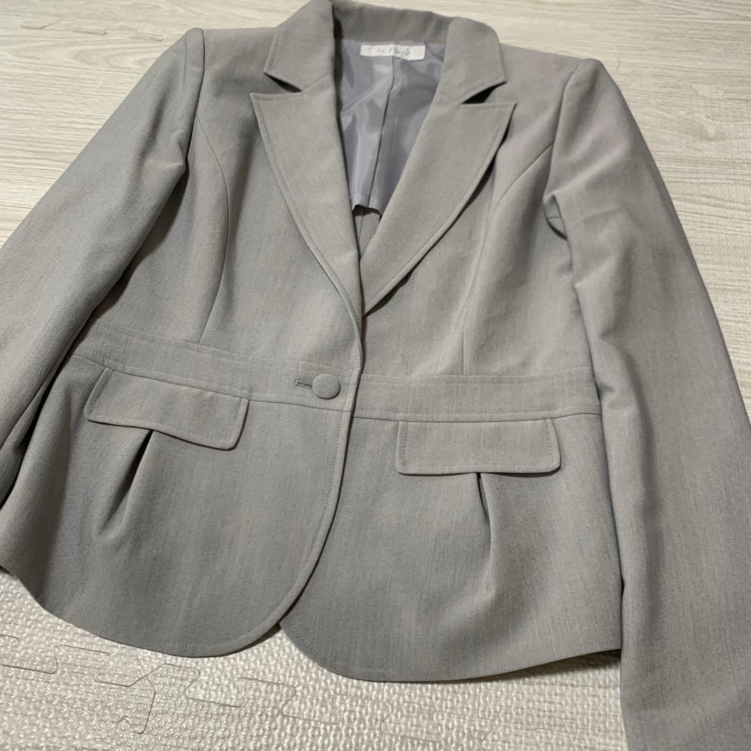 Saintfield Unlined Skirt Suit Set Formal [S] Gray Job Hunting