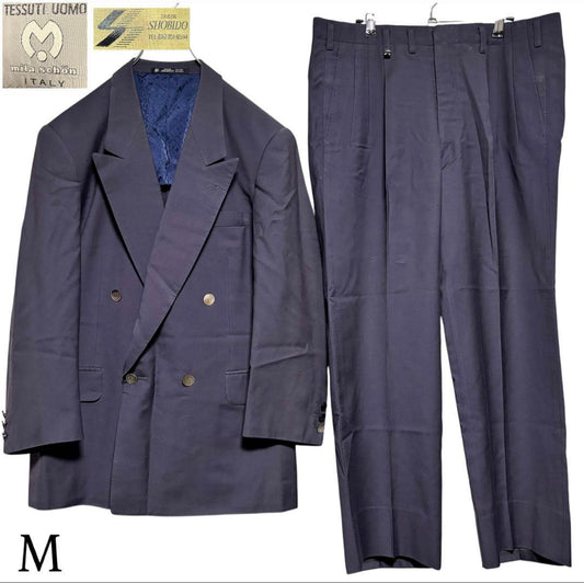 [TESSUTI] Masaki Suda Casual Suit Double Setup Silver Button Purple M