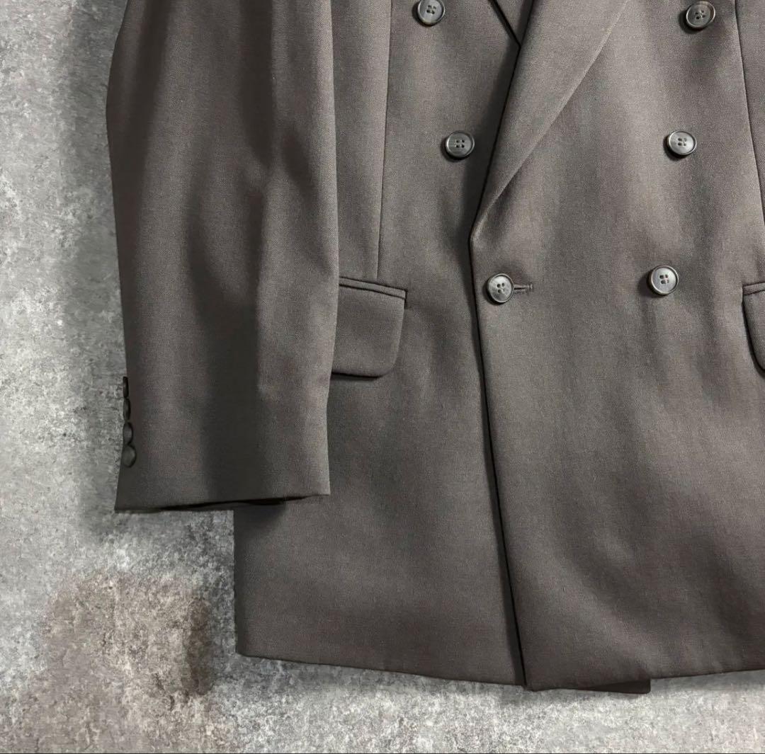 [vintage] Setup double suit smoky gray finest wool