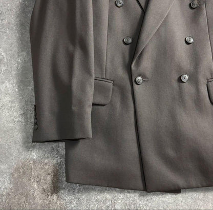 [vintage] Setup double suit smoky gray finest wool