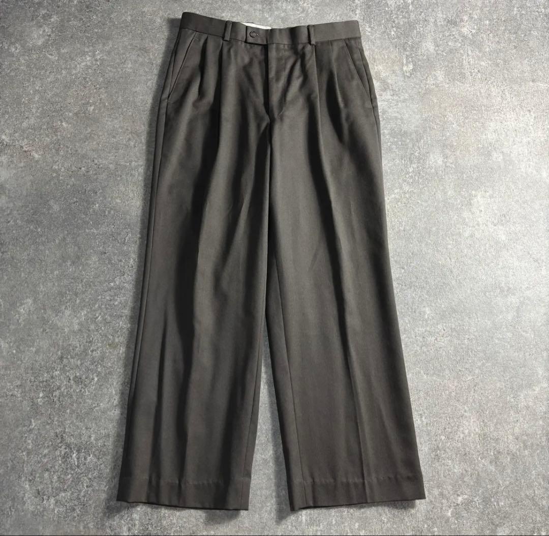 [vintage] Setup double suit smoky gray finest wool