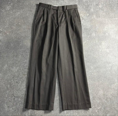 [vintage] Setup double suit smoky gray finest wool