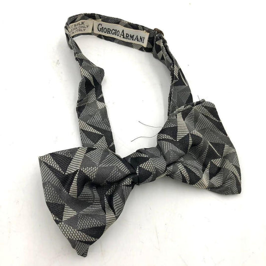 Giorgio Armani Bow Tie Geometric Pattern Silk