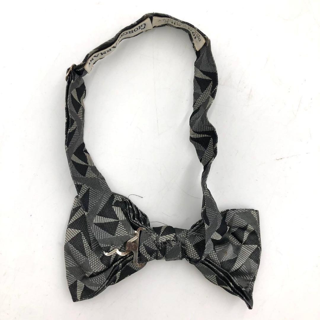 Giorgio Armani Bow Tie Geometric Pattern Silk